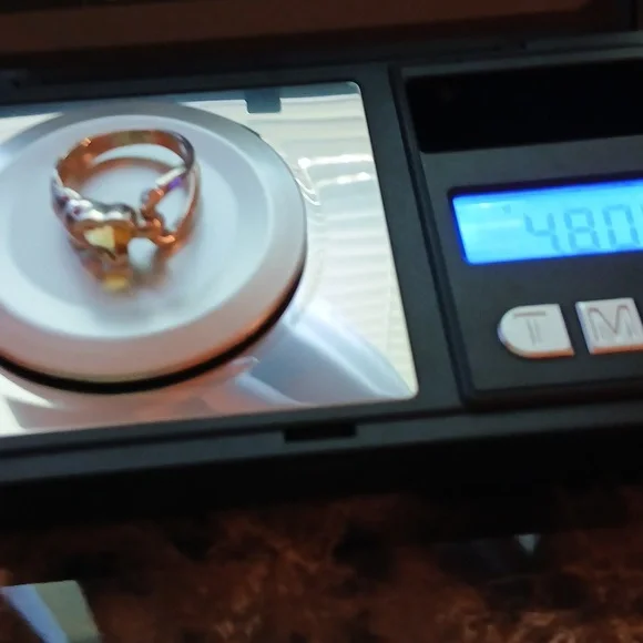 Heart-Shaped 925 Silver Size 7 Citrine Ring - Picture 6 of 7